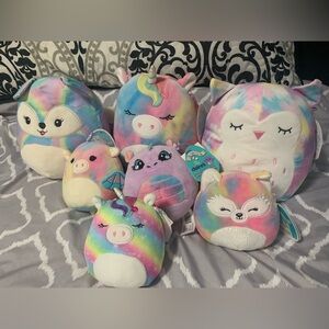 Squishmallows Rainbow Themed Lot New 🌈